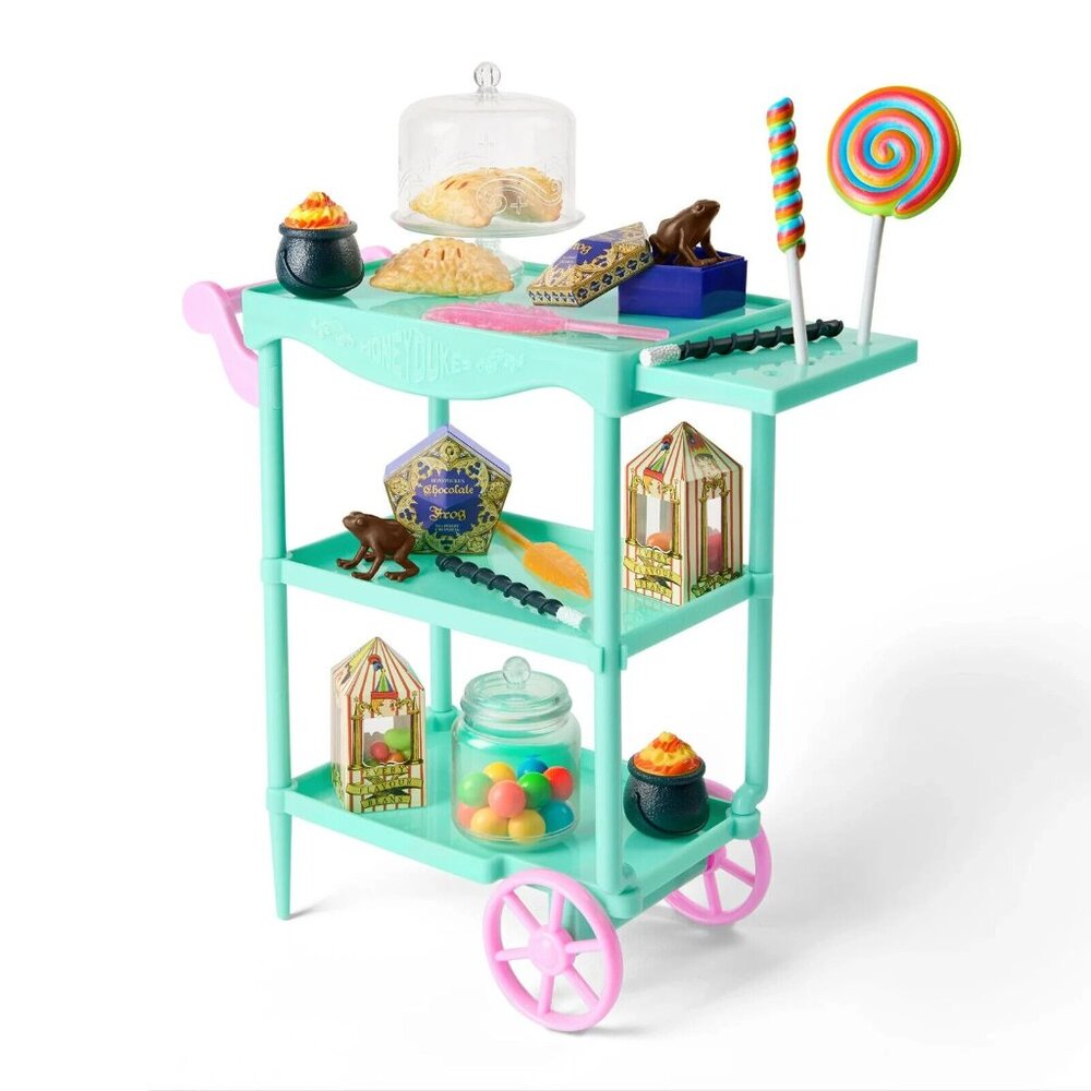 Harry Potter HoneyDukes Candy Cart Playset For 18" Dolls 20+ Pieces